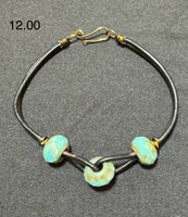 Turquoise Roller Leather Bracelet