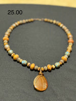 Teardrop Agate Stone Necklace