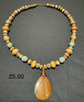 Teardrop Agate Stone Necklace