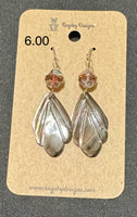 Amber and Shell Earrings