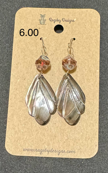 Amber and Shell Earrings